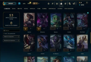 Esmeralda 3 com 50 Champs e 10 Skins - League of Legends LOL