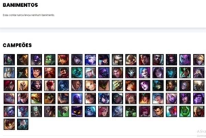 Conta prata 4 com 37 Skins e 77 Champs - League of Legends LOL