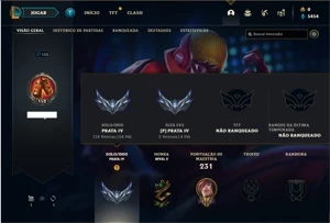 Conta prata 4 com 37 Skins e 77 Champs - League of Legends LOL
