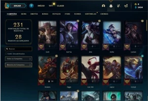 Conta prata 4 com 37 Skins e 77 Champs - League of Legends LOL