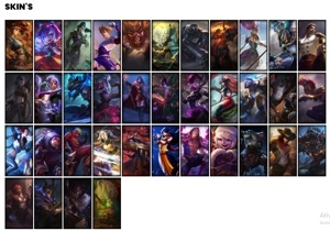 Conta prata 4 com 37 Skins e 77 Champs - League of Legends LOL