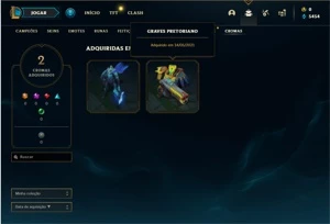 Conta prata 4 com 37 Skins e 77 Champs - League of Legends LOL