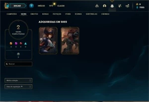 Conta Platina 4 com 27 Champs e 2 Skins + 9 Fragmentos - League of Legends LOL