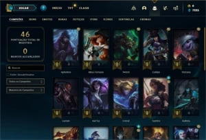 Conta Platina 4 com 27 Champs e 2 Skins + 9 Fragmentos - League of Legends LOL