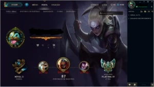 Conta platina 4 por 100 reais - League of Legends LOL