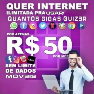Internet ILIMITADA vivo direto no chip 70 reais ativação - Assinaturas e Premium