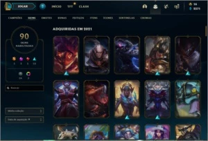 CONTA LEAGUE OF LEGENDS COM SKINS RARAS LOL