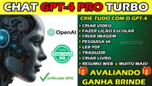 Chat GPT 4 Pro - Crie Videos, Imagens, Áudio e Códigos html - Inteligência Artificial