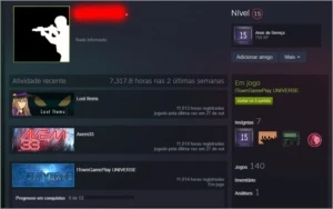 Conta 15 anos com 10k+ de horas +100 jogos CS:GO FREE - Counter Strike