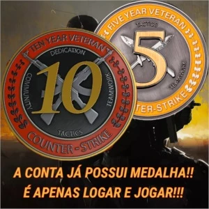 Conta 15 anos com 10k+ de horas +100 jogos CS:GO FREE - Counter Strike