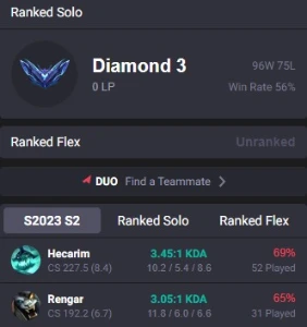 Conta Diamante 3 League of Legends LOL