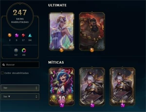 CONTA LOL 🌟 GOLD 4 🌟 250 SKINS 🌟 TODOS CAMPEOES - League of Legends
