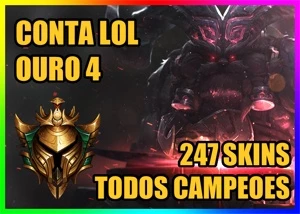 CONTA LOL 🌟 GOLD 4 🌟 250 SKINS 🌟 TODOS CAMPEOES - League of Legends