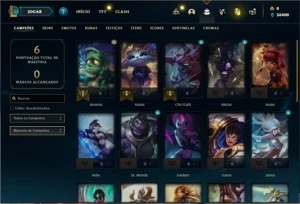 Conta ouro 2 com 26 Champs e 14 Fragmentos de Skins - League of Legends LOL
