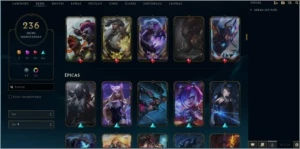 CONTA LEAGUE OF LEGENDS SESON 3 VARIAS SKINS LOL