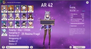 AR 42 Keqing + Childe + Qiqi - Genshin Impact