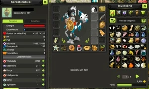 SACRIER 189 SCROLLADO COM SET COMPLETO - BRUTAS - Dofus