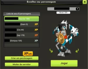 SACRIER 189 SCROLLADO COM SET COMPLETO - BRUTAS - Dofus