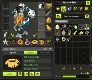 SACRIER 189 SCROLLADO COM SET COMPLETO - BRUTAS - Dofus