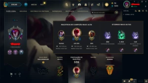 Conta de LOL nível 314 com diversas skins. - League of Legends