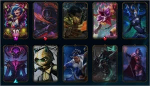 conta com 110 champions, 26 skins e 19k de EA + brinde - League of Legends LOL