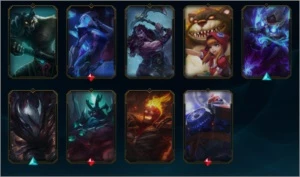 conta com 110 champions, 26 skins e 19k de EA + brinde - League of Legends LOL