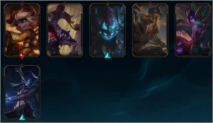 conta com 110 champions, 26 skins e 19k de EA + brinde - League of Legends LOL