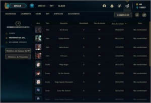 Conta Unranked com 191 Skins e 149 Champs - League of Legends LOL