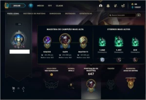Conta Unranked com 191 Skins e 149 Champs - League of Legends LOL