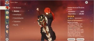 Diluc 1 constelação + 9000+ gemas! AR45 - Genshin Impact