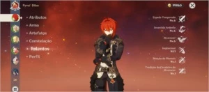 Diluc 1 constelação + 9000+ gemas! AR45 - Genshin Impact