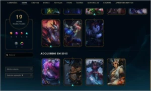 Conta LoL Platina 1 50wins mmr de diamond barata - League of Legends