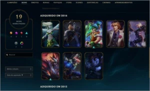 Conta LoL Platina 1 50wins mmr de diamond barata - League of Legends
