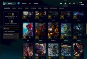 Conta platina 2 com 28 skins e 48 champs - League of Legends LOL