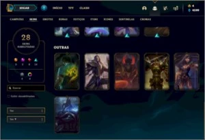 Conta platina 2 com 28 skins e 48 champs - League of Legends LOL