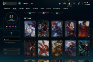 Conta ouro 4 com 65 Champs e 25 Skins - League of Legends LOL