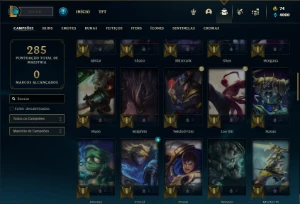 Conta ouro 4 com 65 Champs e 25 Skins - League of Legends LOL