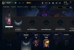 Prata 1 com 105 Champs e 49 Skins ( TOP / JG / ADC )