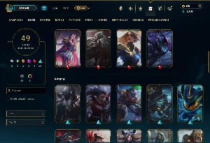 Prata 1 com 105 Champs e 49 Skins ( TOP / JG / ADC ) - League of Legends LOL