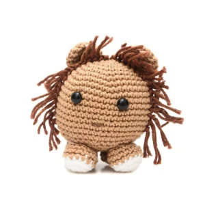 Leão bola em amigurumi - Artesanato e Personalizados