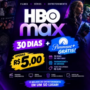 Conta Hbo Max+Paramount+Brinde Gratis - Assinaturas e Premium