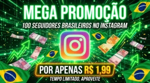 [Promoção] 100 Seguidores Brasileiros Instagram | 24h On - Redes Sociais