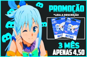 3 Mês Discord Nitro Gaming  + Boost