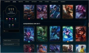 Conta de lol 111 skins - League of Legends