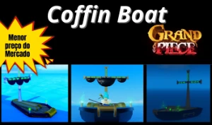 Coffin Boat Coleção de Itens Raros de Roblox Grand Piece à