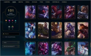 Vendo conta todos os campeões, 101 skins, Mmr Diamante V - League of Legends LOL