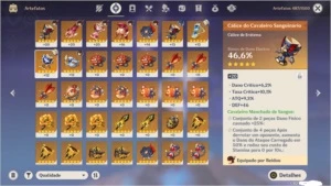 AR 49 + ZhongLi + Falcão + 6743 Primogens + 59 resinas. - Genshin Impact