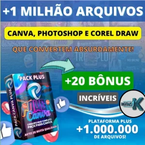 Pack Canva Plus - Mais de 1 Milhão de Arquivos + Brindes - Outros