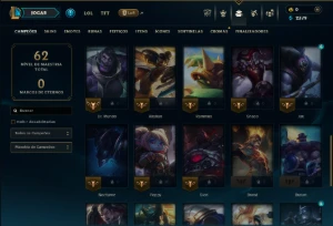 Unranked com 40 Champs e 7 Skins - League of Legends LOL