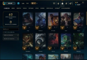 Unranked com 40 Champs e 7 Skins - League of Legends LOL